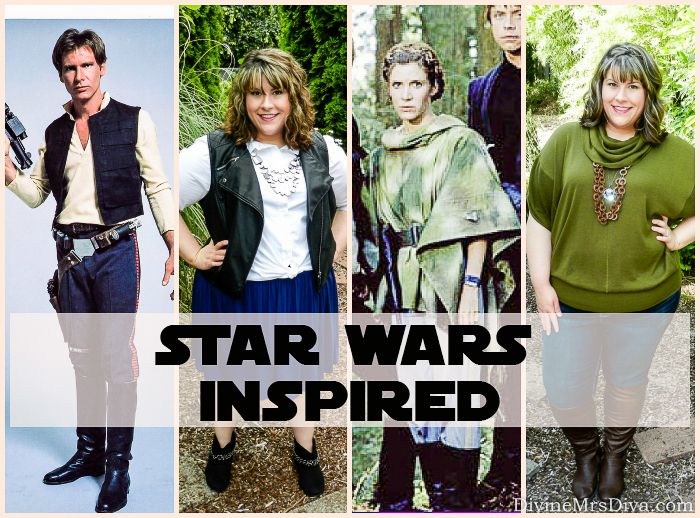 Star Wars Inspired: Hailey took inspiration from Han Solo and Princess Leia to create wearable looks inspired by these characters and costumes. - DivineMrsDiva.com