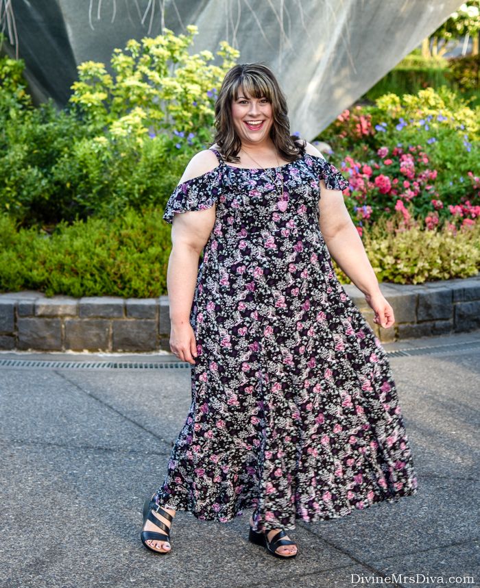 In today’s post, Hailey is feeling romantic and feminine in the Torrid Disney Sleeping Beauty Floral Maxi Dress.  Check out the post for photos and a full review. - DivineMrsDiva.com #Torrid #TorridInsider #Disney #SleepingBeauty #maxidress #psblogger #plussizeblogger #styleblogger #plussizefashion #plussize #psootd #ootd #plussizeclothing #outfit #style #plussizecasual #summerstyle #offtheshoulder #plussizedisney