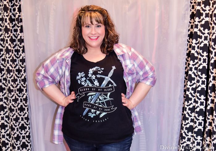 In today's post, Hailey reviews the Outlander Clan Fraser Scoop Tee from Torrid, a component in her winter errands uniform as of late. - DivineMrsDiva.com #Torrid #TorridInsider #psblogger #plussizeblogger #styleblogger #plussizefashion #plussize #psootd #ootd #plussizeclothing #outfit #spring #winter #fall #summer #style #plussizecasual #lanebryant #LaneStyle #reebok #plaid