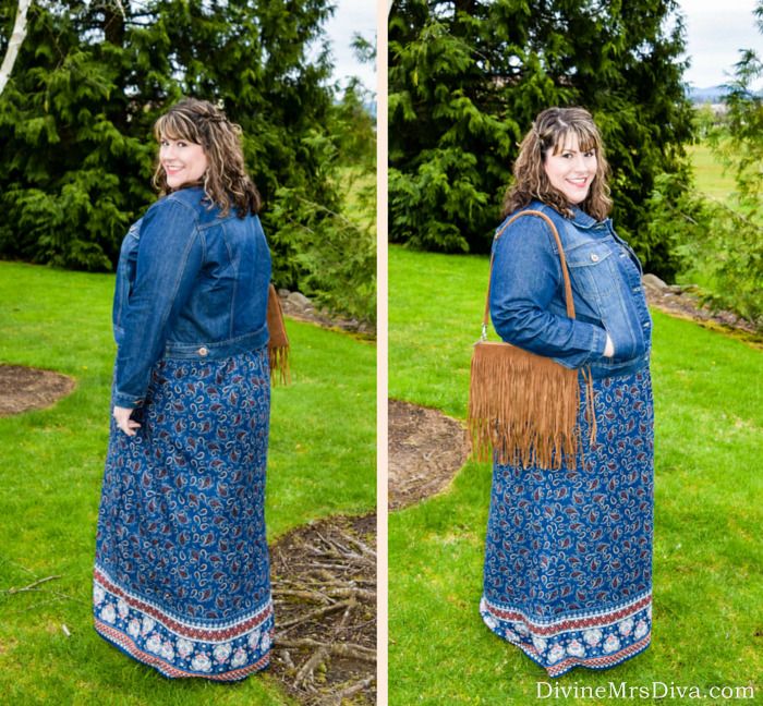 Hailey joined forces with her blogger buddies to show you pieces from the new Yours Clothing Western Nostalgia collection. Check out all four looks on the blog. - DivineMrsDiva.com #YoursClothing #WesternNostalgia #maxidress #fringe #western #denimjacket #psblogger #plussizeblogger #styleblogger #plussizefashion #plussize #psootd #SpringStyle #plussizecasual