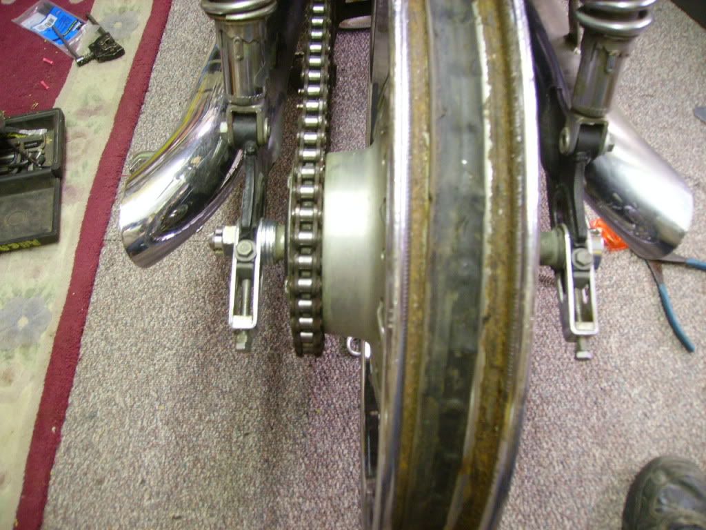 using washers for spacers on rear wheel