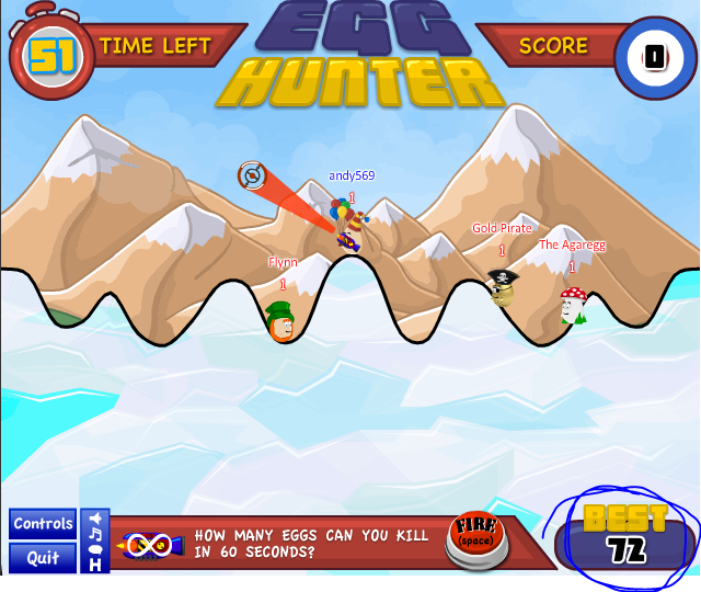 bad eggs minigame highscore, highscore: 72.. beat that..