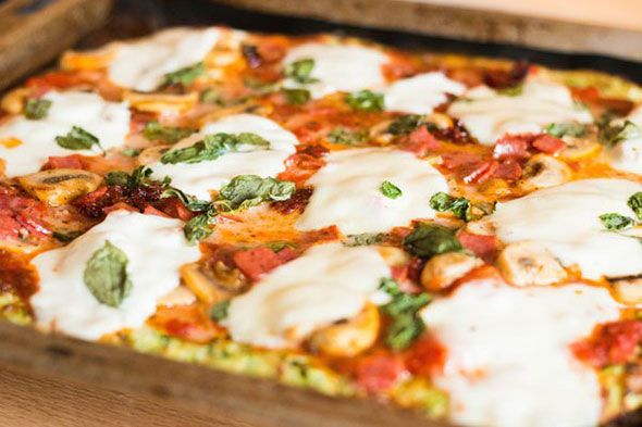 Pizza met courgettebodem!