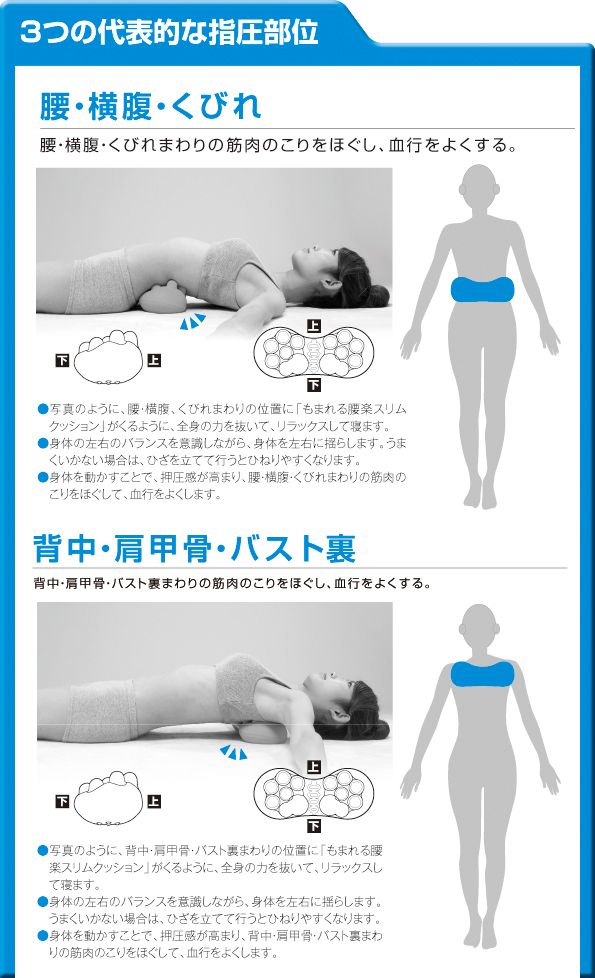 Japan Dream Backlow Backpelvic Area Massage Stretch Pillow Cushion
