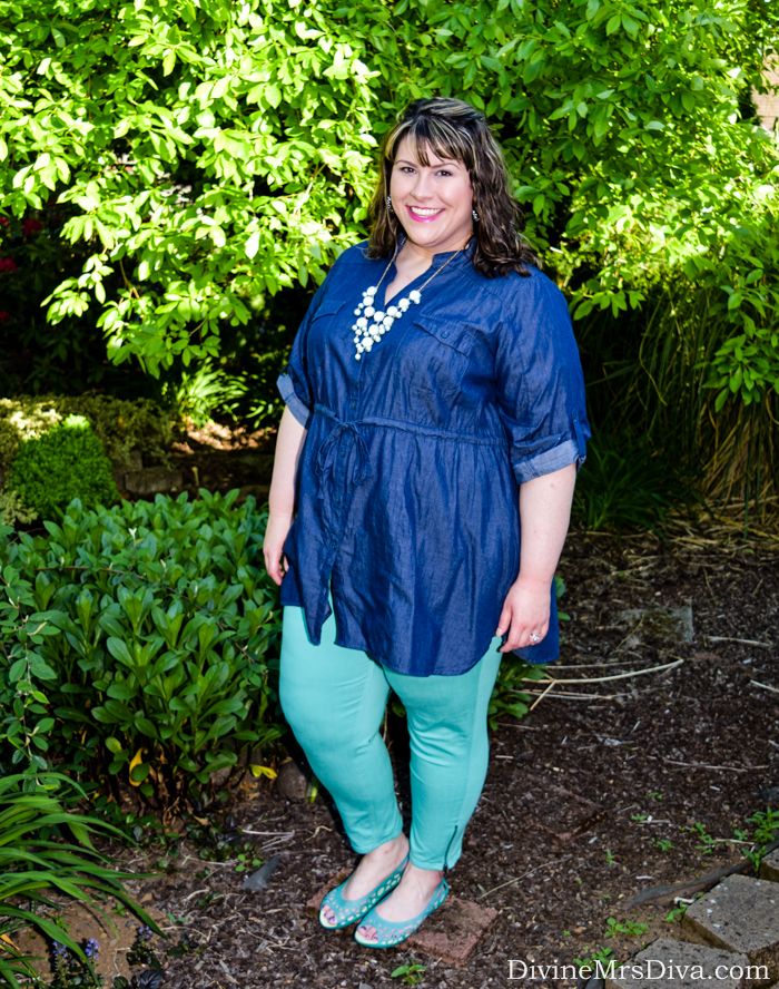 What I Wore: Chambray and Mint - Discourse of a Divine Diva {Plus Size ...