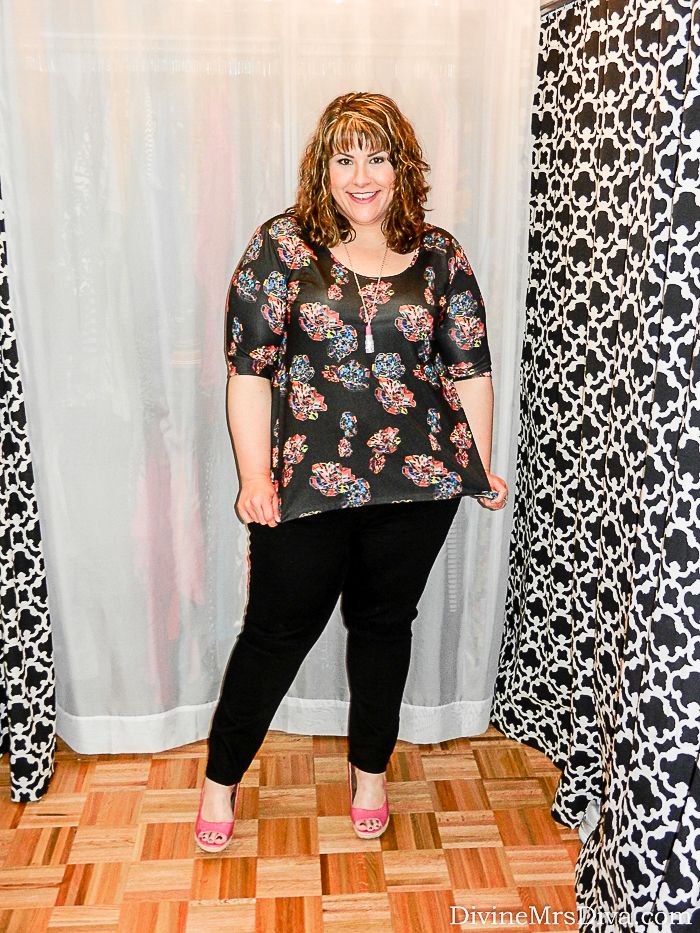 What I Wore: Colorful Pixelated Floral Tunic via Gwynnie Bee ...