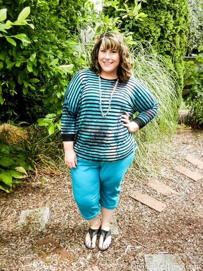 What I Wore: Teal and Stripes - Discourse of a Divine Diva {Plus Size ...